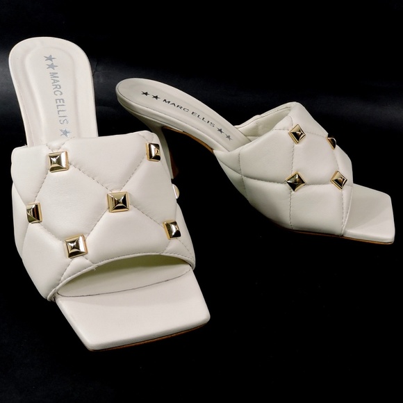 MARC ELLIS 🇮🇹 WOMEN'S OFF WHITE FASHION SUMMER MULES